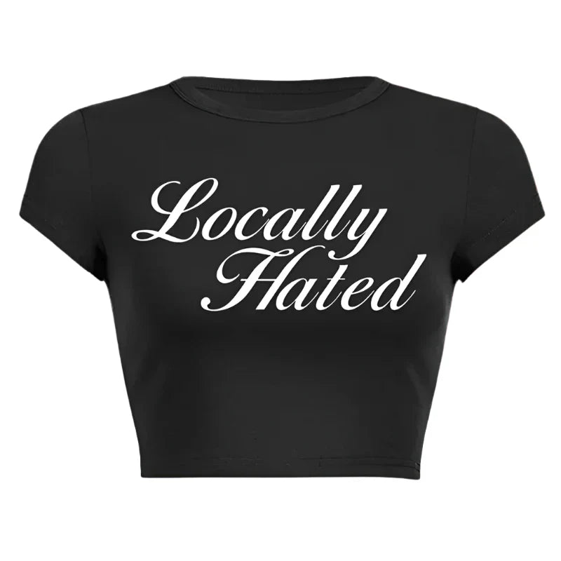 Y2K Locally Hated Crop Top