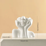 Vintage Thinking Girl Shaping Art Vase