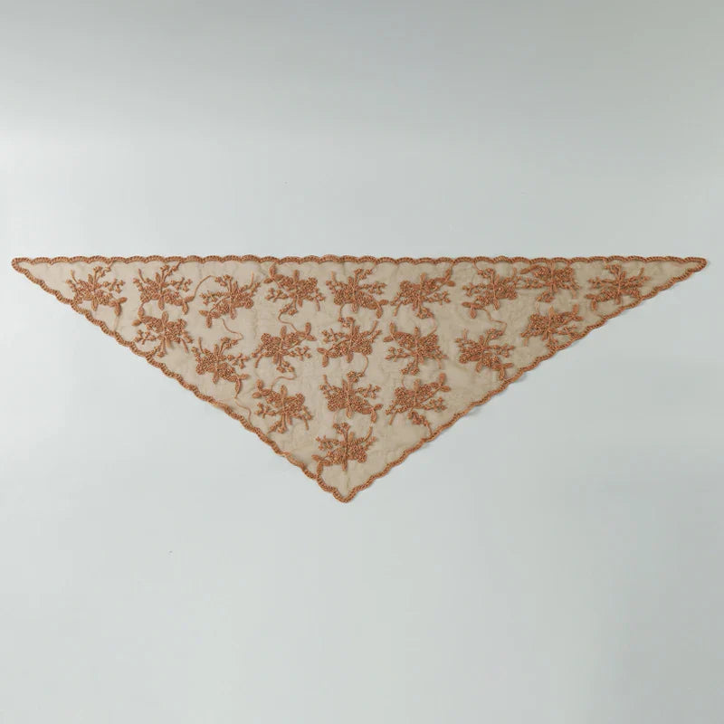 Soft Girl Solid Color Hollow Out Headscarf