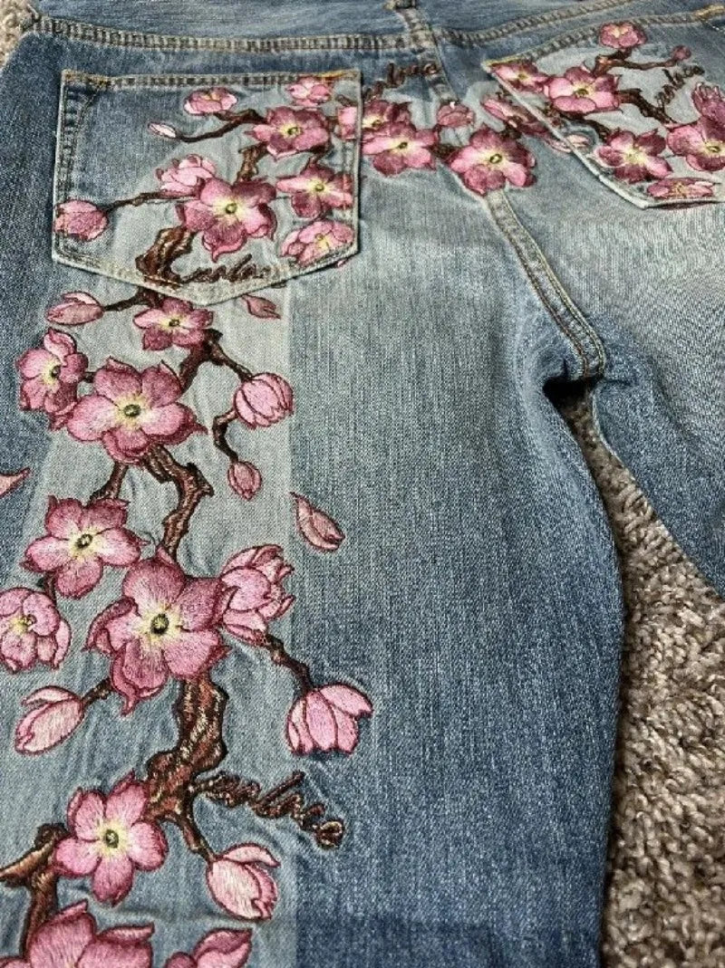 Cherry Blossom Straight Leg Jeans