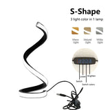 Lámpara de mesa LED espiral moderna