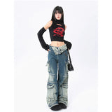 High Waist Cargo Jeans