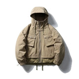 Winter Hooded Down Cargo Jacket