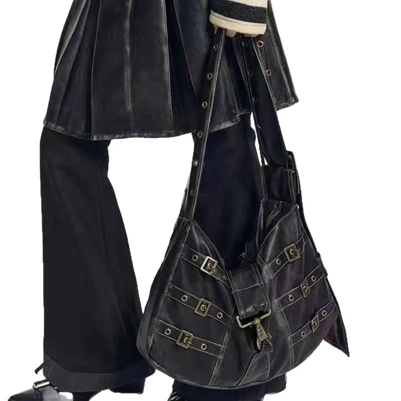 Y2K PU Leather Shoulder Bag