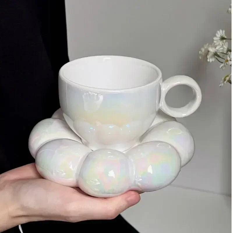 Juego de tazas burbuja rosadas