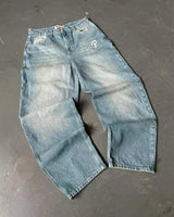 Y2K Black Wide-leg Women's Jeans