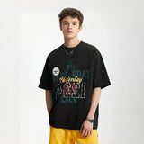 Sommer-T-Shirt mit Vintage-Grafikdruck