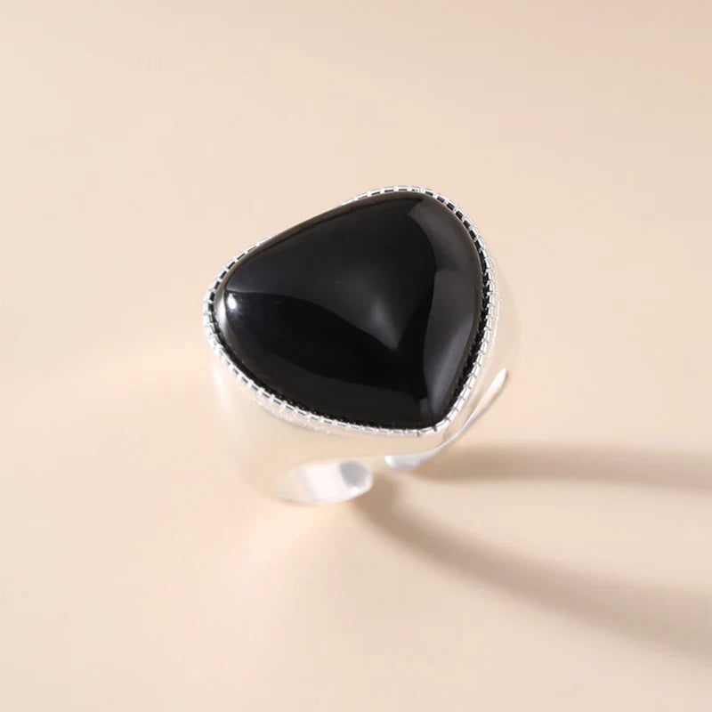 Black Heart Geometric Rings