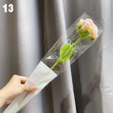 Gestrickter Rosen-Tulpen-Blumenstrauß für Hochzeiten