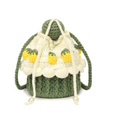 Cute Strawberry Cake Knitted Crochet Shoulder Bag