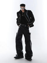 Cyperpunk Straight Leg Leather Pants