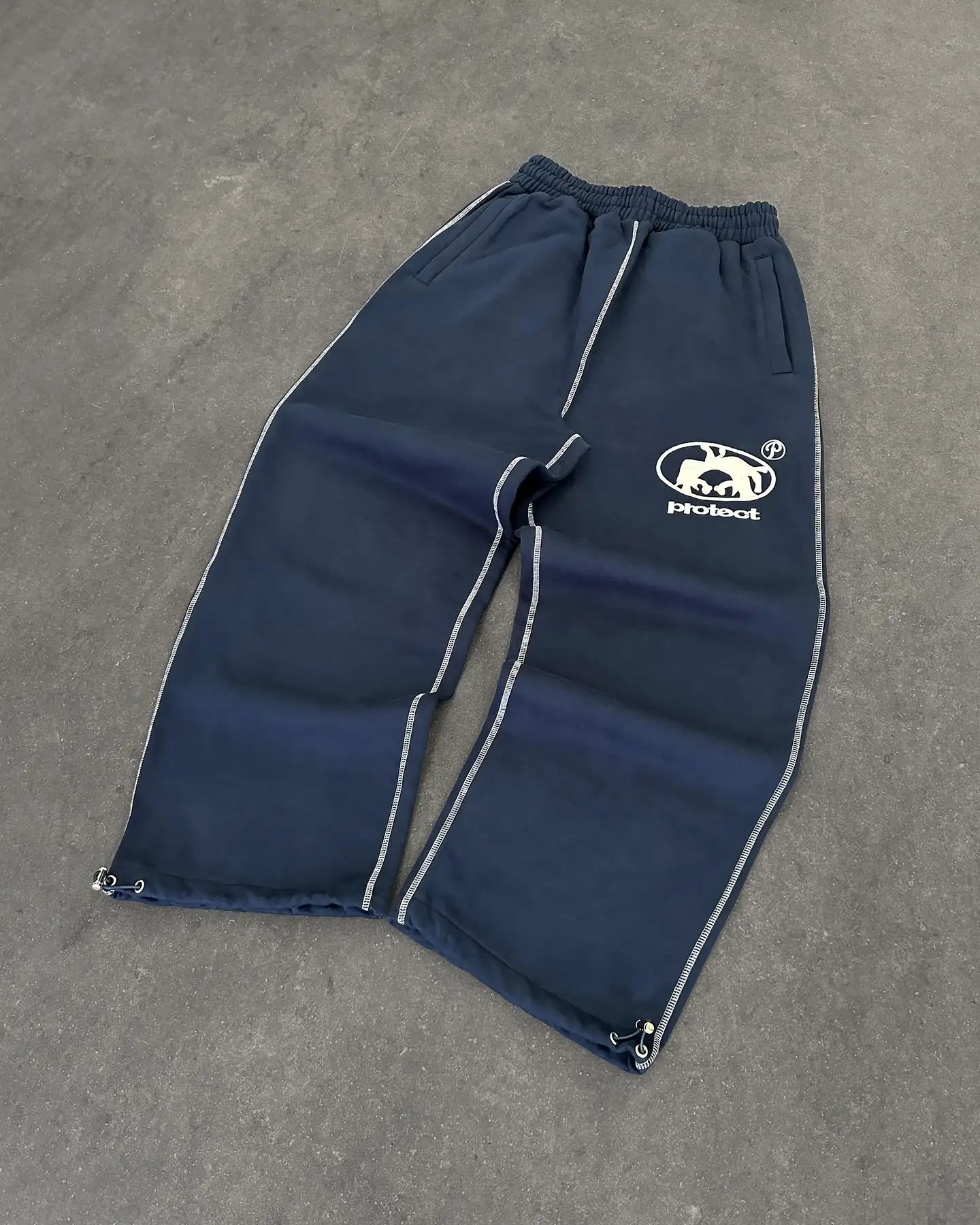 Streetwear Fashion Letter Embroidery Loose Sweatpants