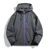 Solid Color Waterproof High Collar Windbreaker Jacket