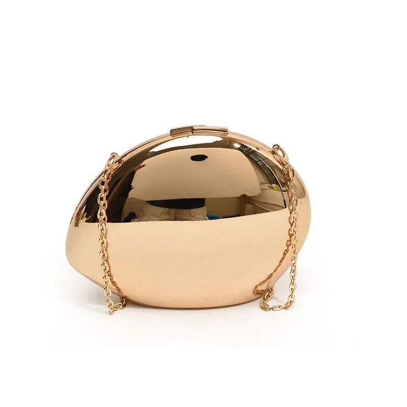 Shiny Modern Crescent Handbag