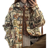 Grandma's American Cat Jacquard Jacket