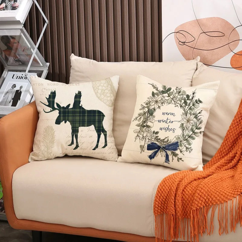 Vintage Christmas Pillow Covers