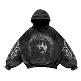 Sudadera Oversize Estilo Gótico Retro