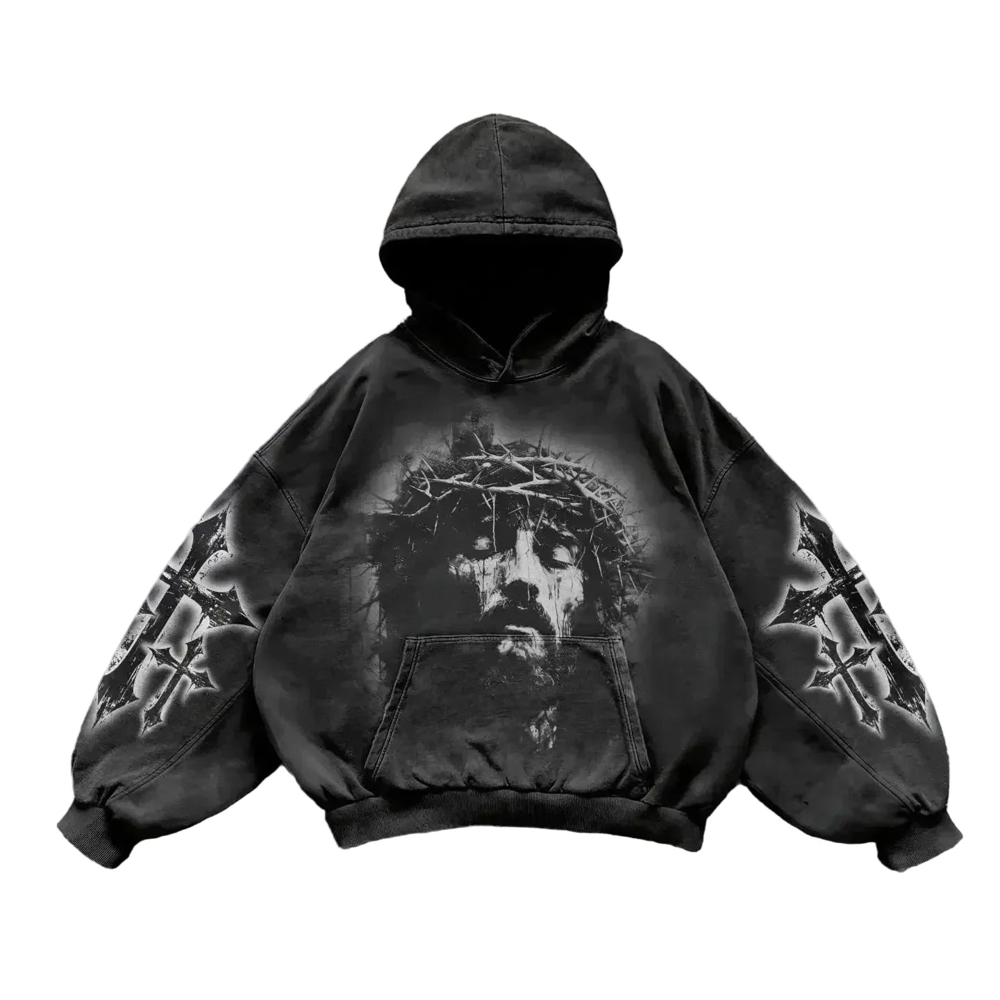 Sudadera Oversize Estilo Gótico Retro