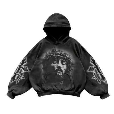 Gothic Revival Retro Oversize Hoodie