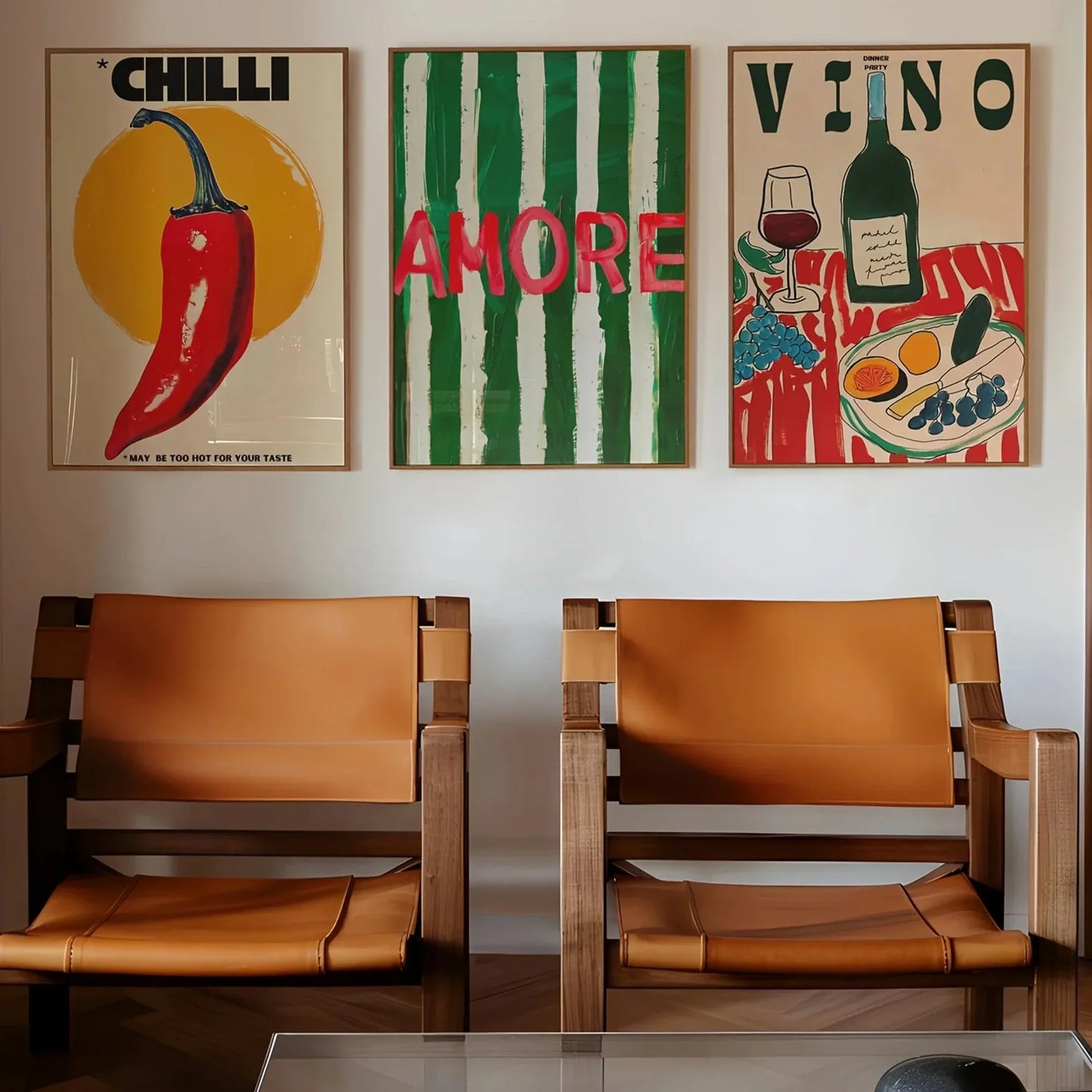 Póster de arte de pared de copa de vino