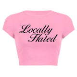 Y2K Locally Hated Crop Top