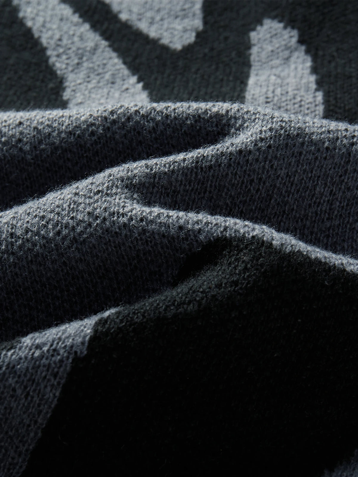 Irregular Jacquard pattern O-neck Sweater
