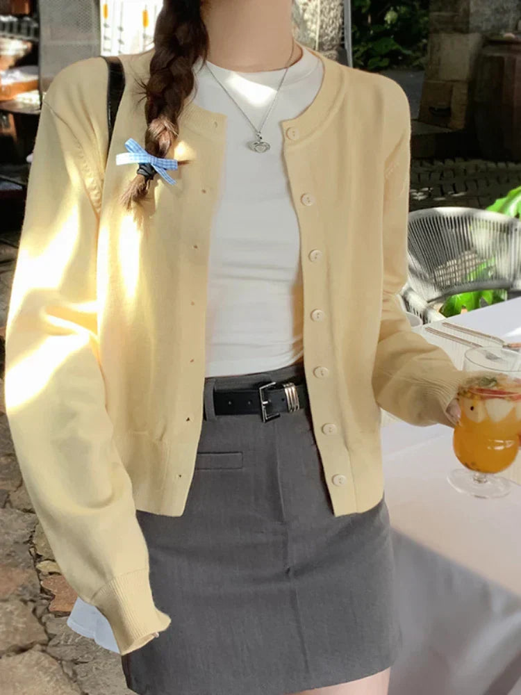 Elegant Button Down Knitted Cardigan