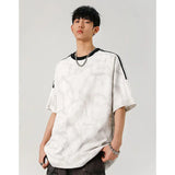 Retro Striped Tie-Dyed Loose T-Shirt