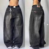 Cartoon Embroidery Vintage Jeans