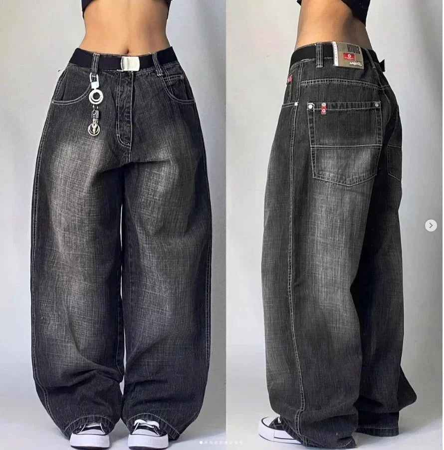 Cartoon Embroidery Vintage Jeans