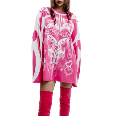 Y2K Retro Pink Motorcycle Sweatshirt