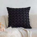Soft Decorative Cover Plaid Throw Pillow Cover