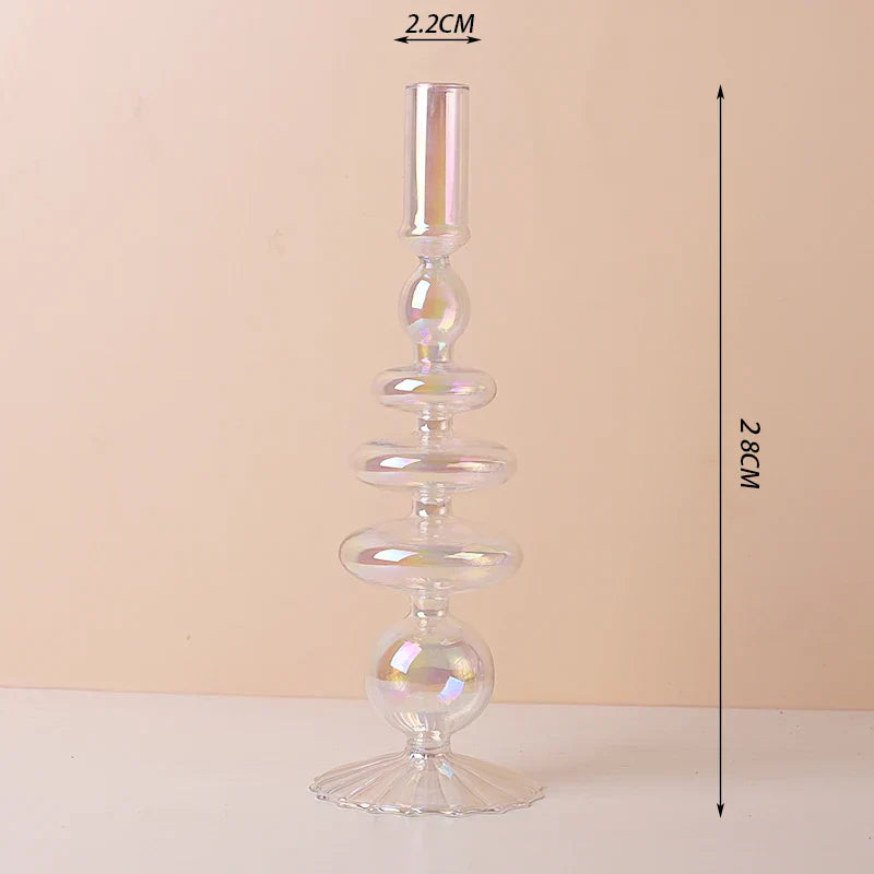 Taper Glass Candlestick Holder