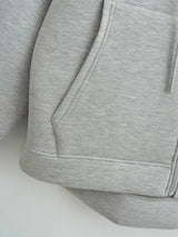 Solid Color Zip-up Hoodie