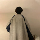 Colorblock Oversized Letter Print Sweatshirt