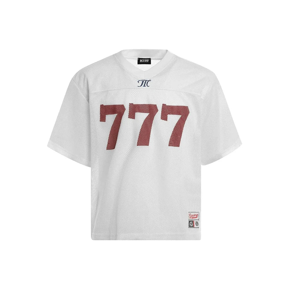 777 Breathable Mesh Hollow Retro T-Shirt