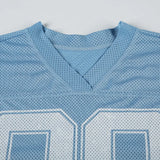 Stylish Number Print V-Neck Football T-Shirt
