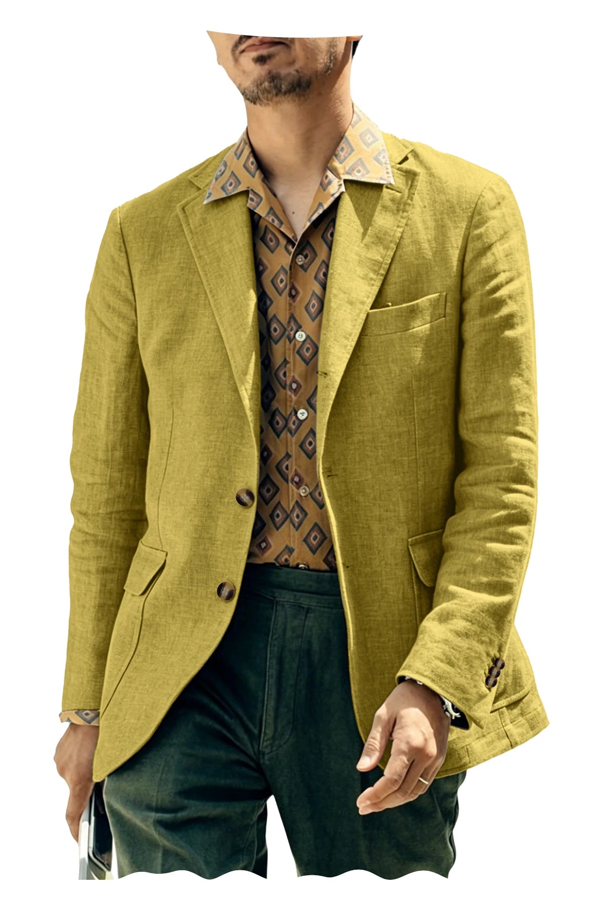 Italian Men Linen Suit Jacket