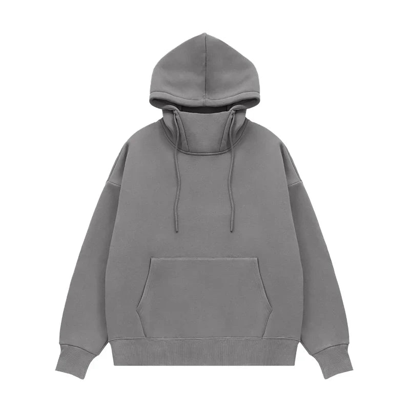 Basic Thick Fleece High Neck Hoodies