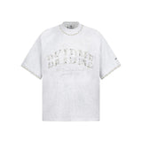 Embroidered Beading Crew Neck Short T-Shirt