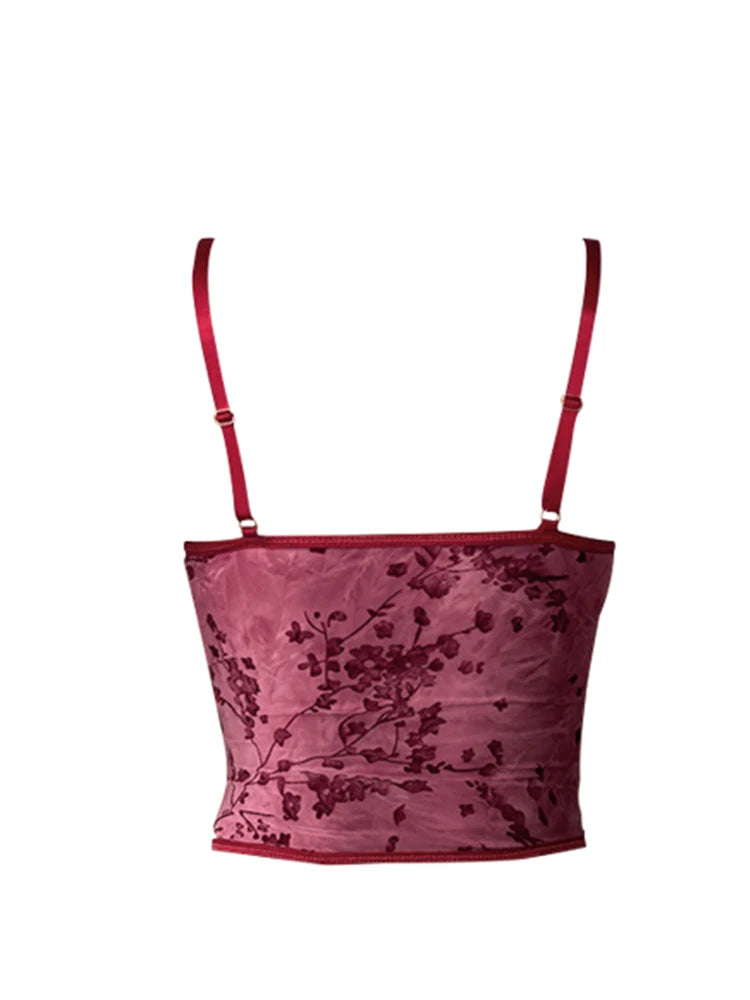 Aesthetic French Lace Halter Tank Top