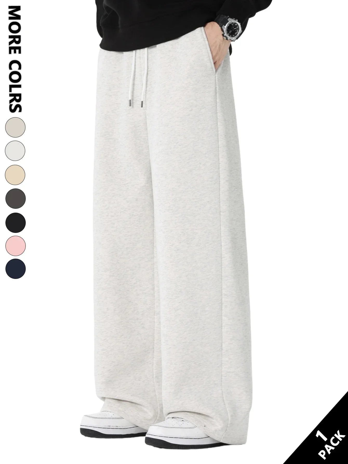 Solid Color Comfy Straight Leg Pants