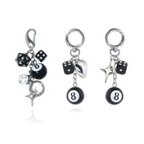 Y2k Dice Billiards Keychain