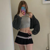 Coquette Vintage Ruffle Mini Skirt
