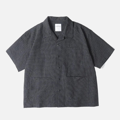 Plaid Casual Loose Fit Short Shirt
