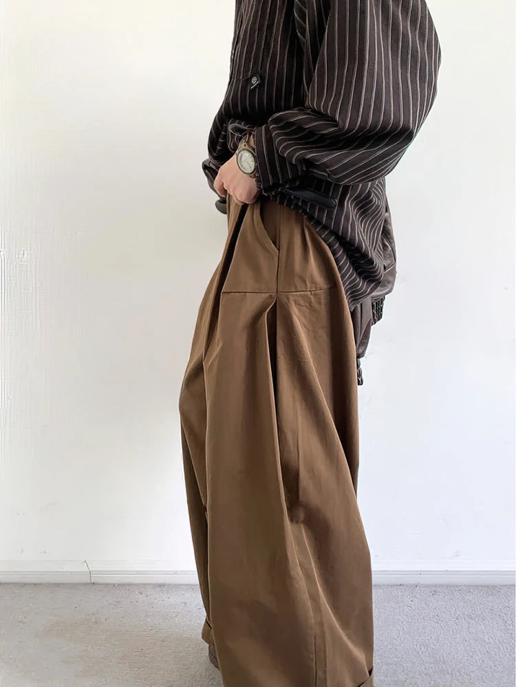 Vintage Brown Baggy High Waisted Pants