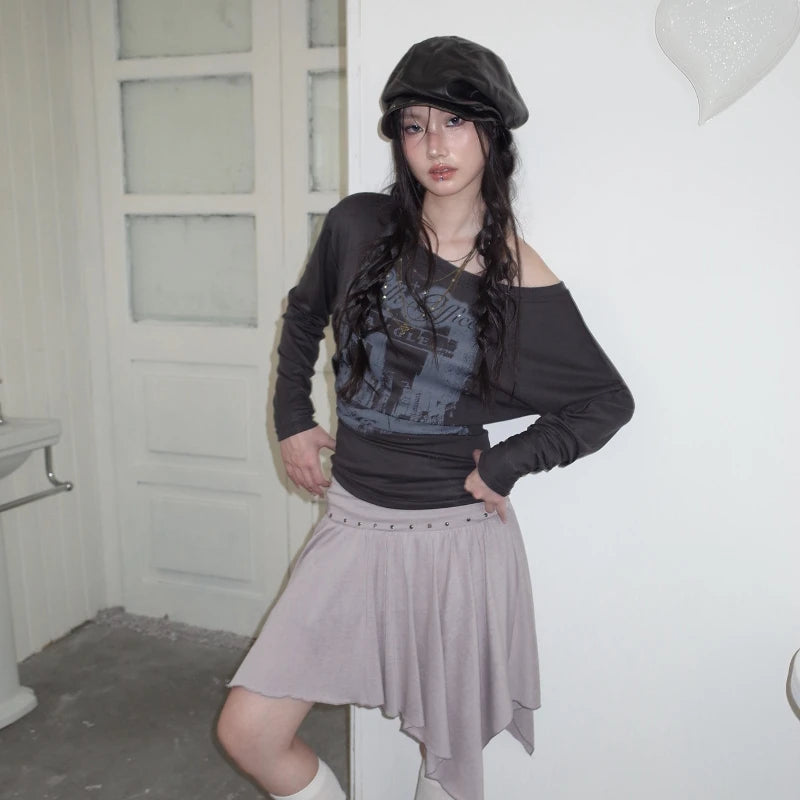 Grunge Pleated Rivet Beret Hat