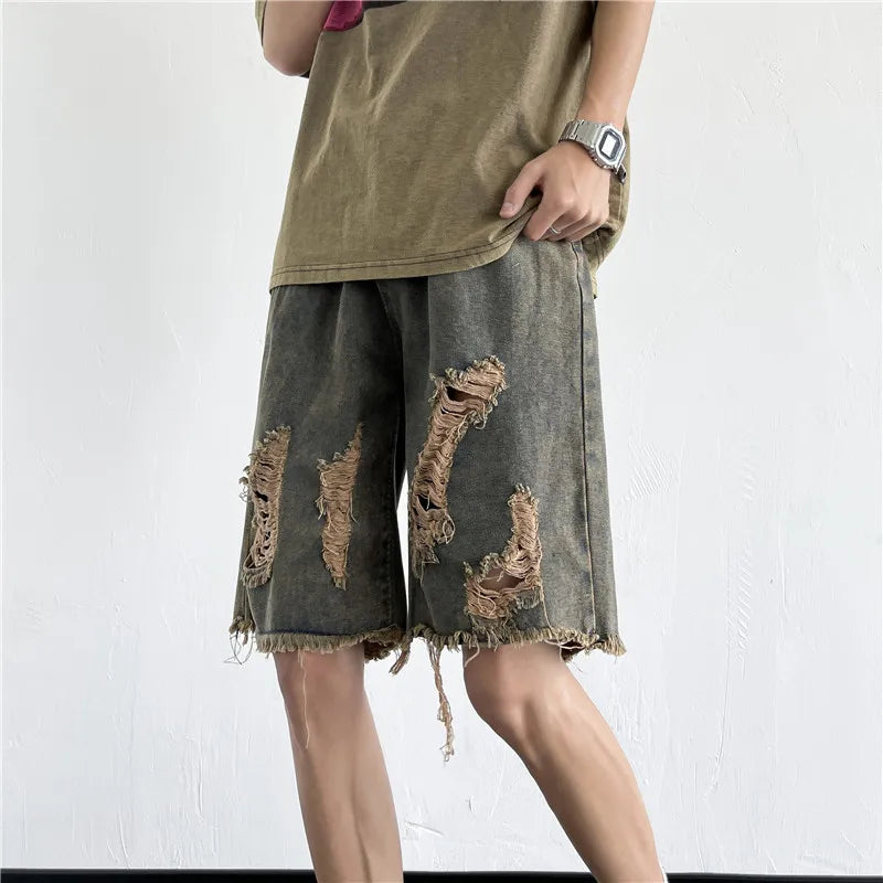 Y2K Distressed Denim Shorts