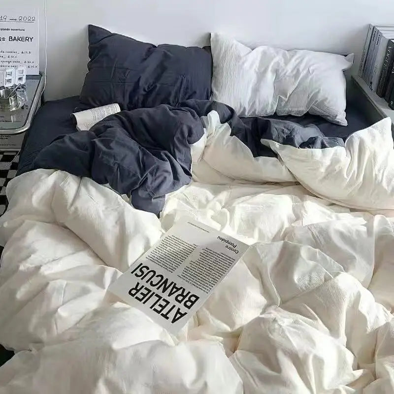 Korean Pink Letter Bedding Set