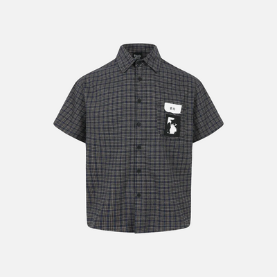 Casual Retro Graffiti Plaid Shirt